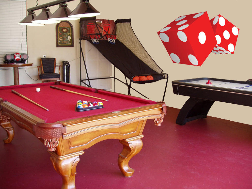 Dice Wall Decal Cutout Installed