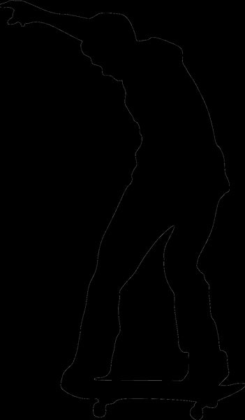 Skateboard Silhouette VI Wall Decal Cutout