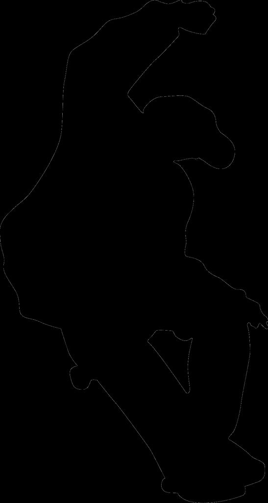 Skateboard Silhouette V Wall Decal Cutout