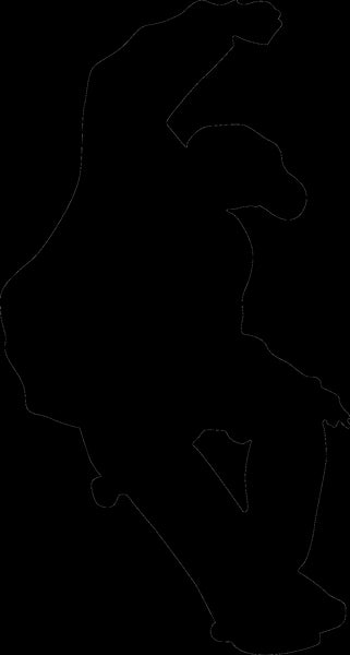 Skateboard Silhouette V Wall Decal Cutout