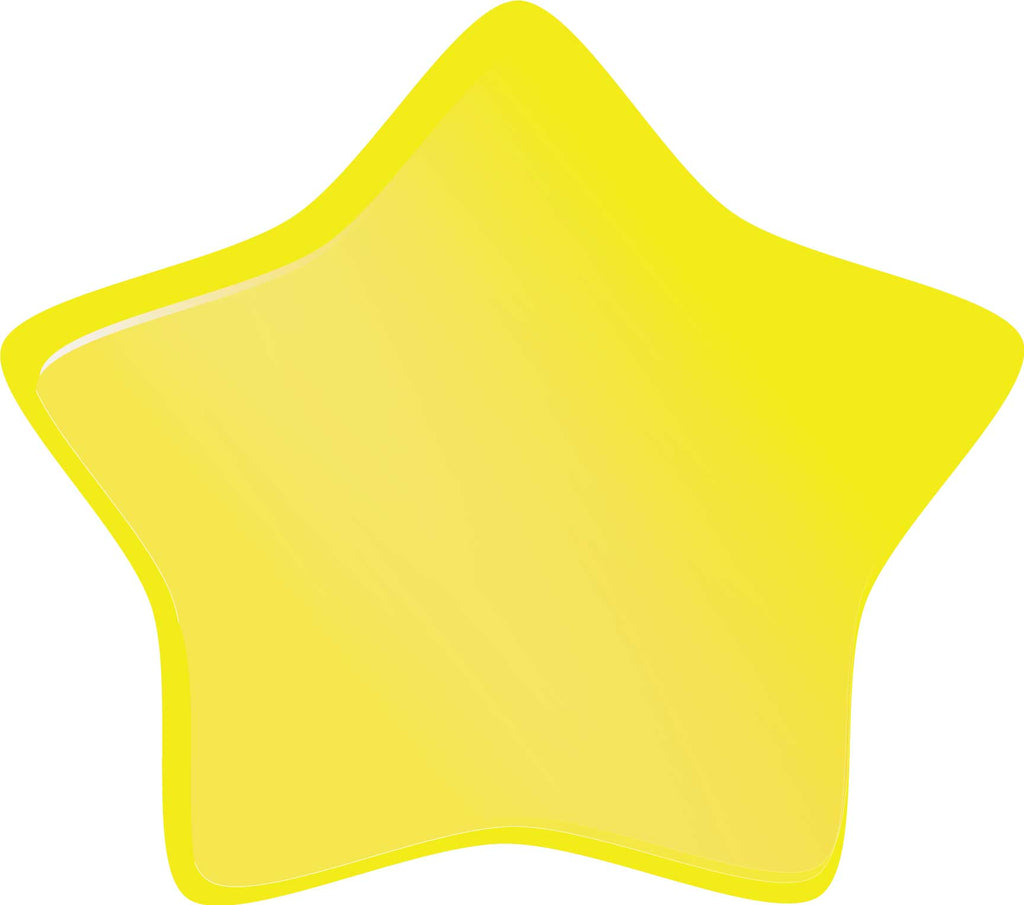 Large Yellow Soft Star Wall Decal Cutout