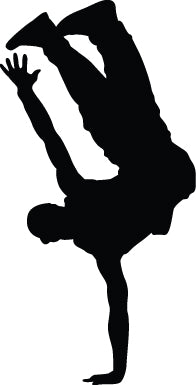 Street Dancer Silhouette Wall Decal Cutout