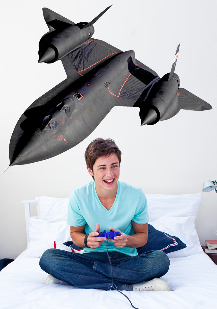 SR-71 Blackbird Wall Decal Cutout Installed