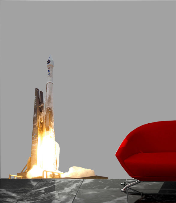 NASA's Atlas Rocket Wall Decal Cutout Installed