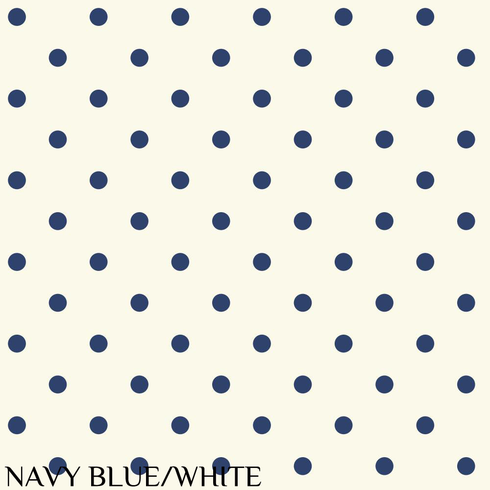 Waverly "Circle Sidewall" Navy Blue/White Wallpaper