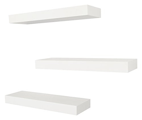Kiera Grace 16" Maine Wall Shelf White Angle