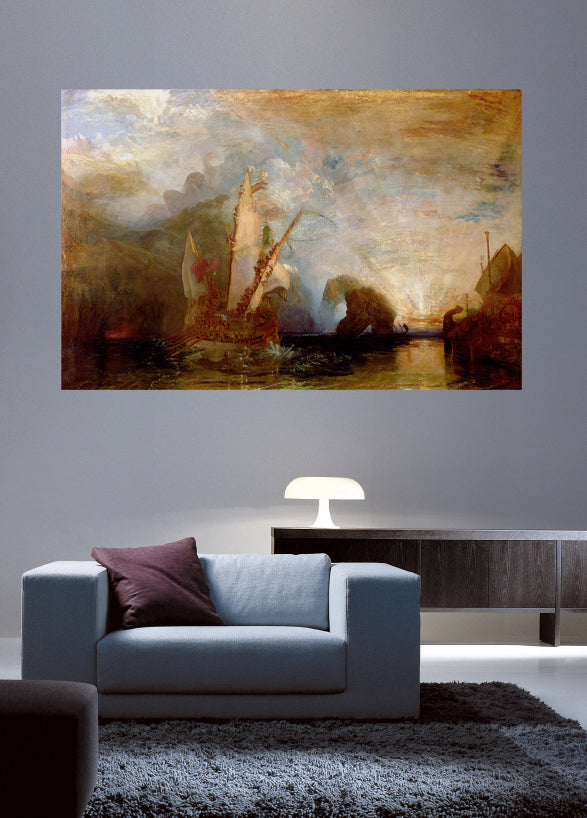 Turner "Ulysses Deriding Polyphemus" (1829) Glossy Poster 47"x72" - CUSTOMER RETURNED CLEARANCE