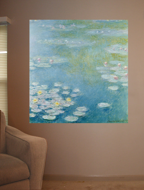 Monet "Nympheas at Giverny" (1908) Wall Decal 46"x48" - CUSTOMER RETURNED CLEARANCE