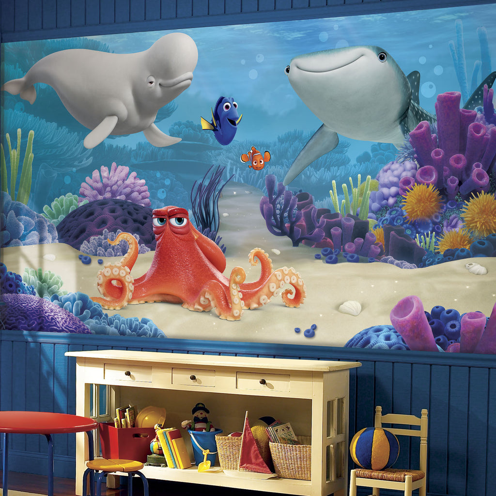 Disney Pixar Finding Dory Prepasted Wall Mural 10.5'W x 6'H Installed
