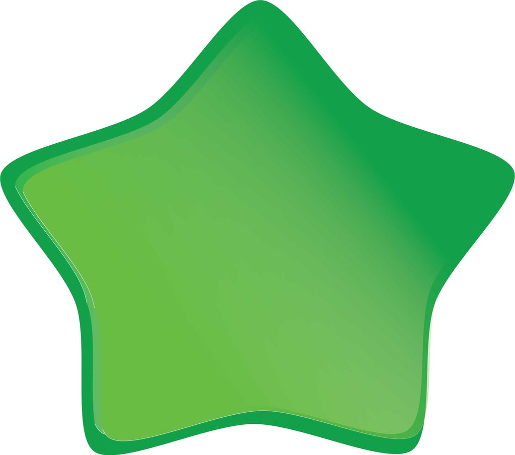Large Green Soft Star Wall Decal Cutout