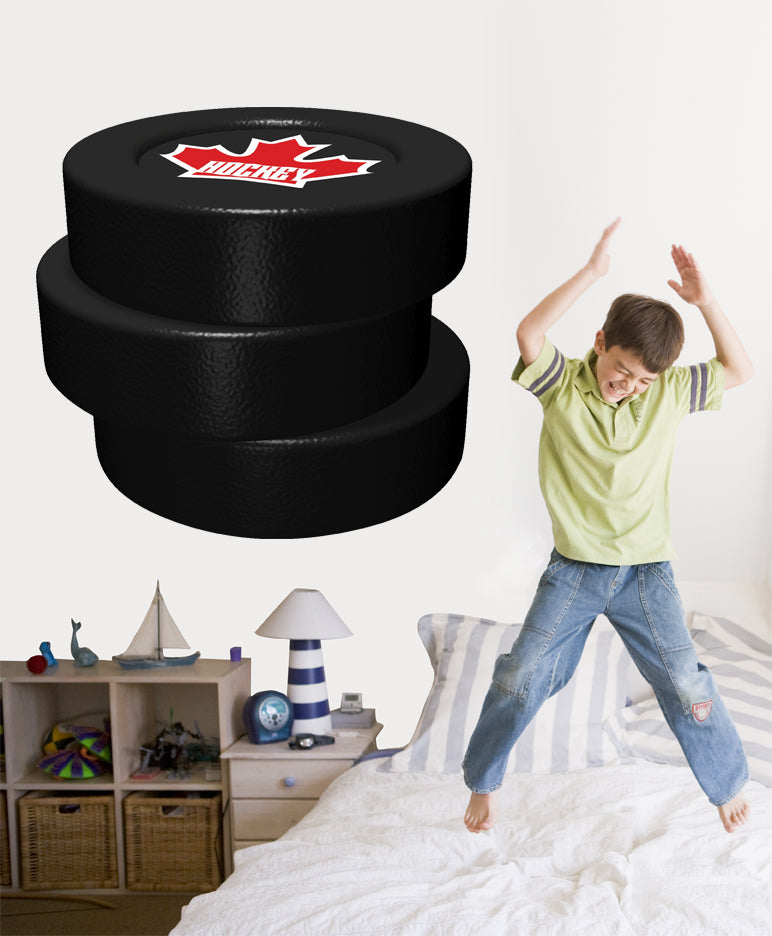 Puck Stack Wall Decal Cutout Installed
