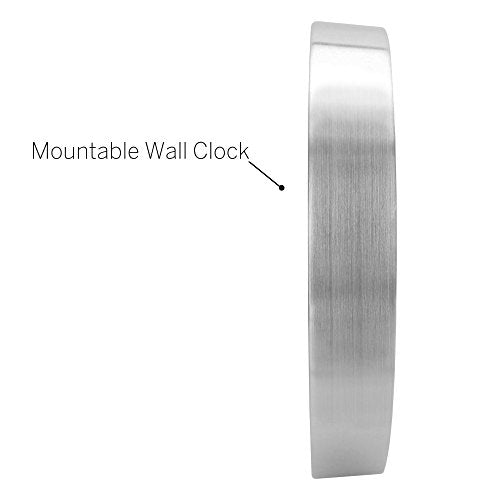 DecoMates 10" Silent Wall Clock with Built-In Thermometer Fahrenheit/Hygrometer Side