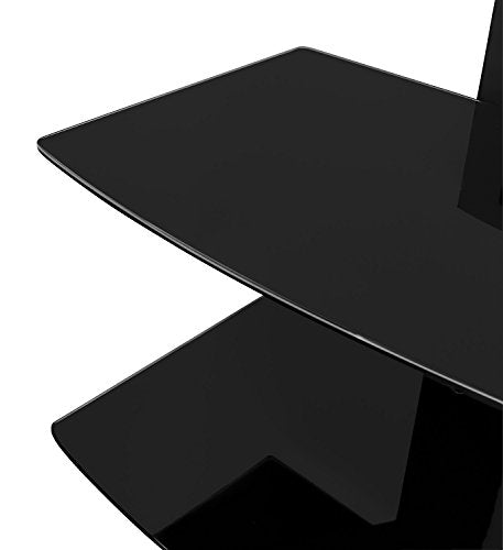 Mount-It! Wall Mounted AV Component Shelving System with 2 Adjustable Tempered Shelves