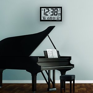 MARATHON Slim-Jumbo Atomic Digital Wall Clock 14.5"x9" Installed