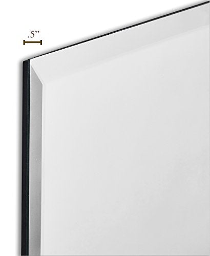 Large Rectangular Streamlined 1 Inch Beveled Wall Mirror (5 variants) Edging