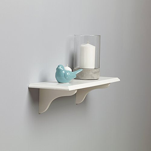 Shelf-Made Wood Shelf Kit 8"x24" White Installed