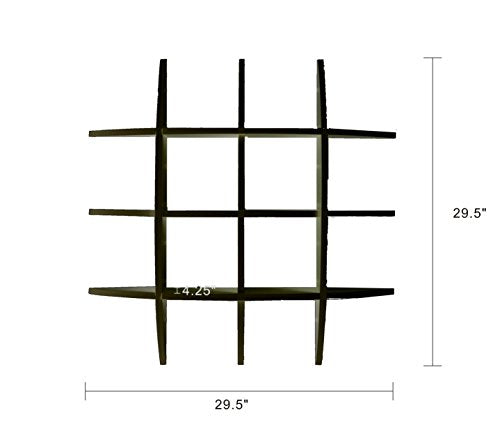 Shelving Solution Cross Display Wall Shelf 9.5"x29.5" (2 Color Variants) Front