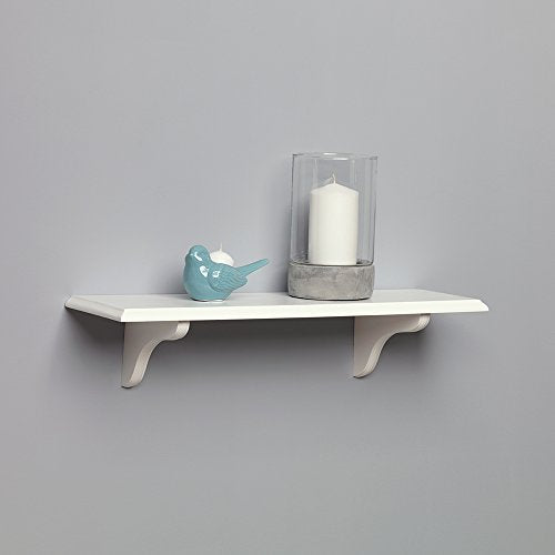 Shelf-Made Wood Shelf Kit 8"x24" White Installed2