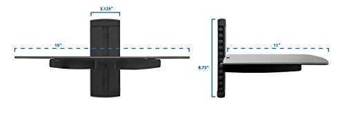 Mount-It! Wall Mounted Shelf Bracket Stand Back