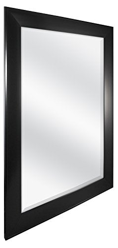 MCS Wedge Rectangular Mirror, 30"x42" Black Angle