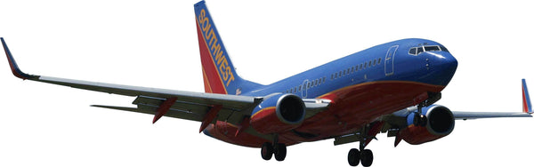 Chibi Southwest 737 On Approach Wall Decal Cutout