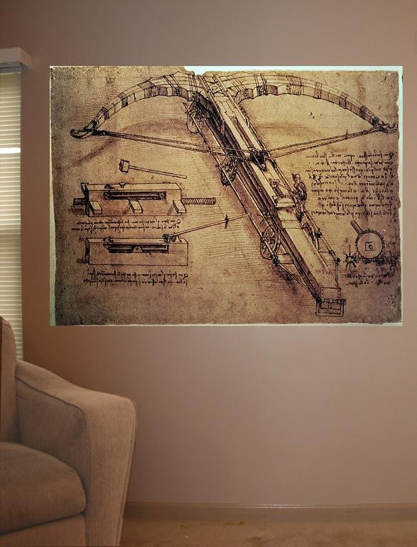 Da Vinci "Design for a Giant Crossbow" (1485) Wall Decal