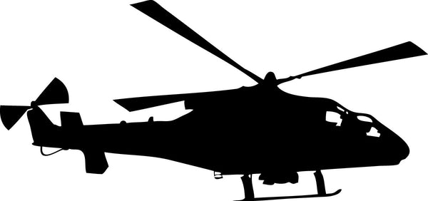 Haynes Silhouette Helicopter IX Wall Decal Cutout