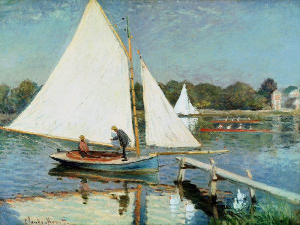 Monet "Sailing at Argenteuil" (1874) Wall Decal