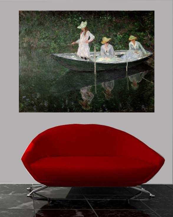 Monet "The Boat at Giverny" (1887) Glossy Poster