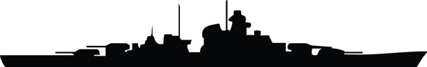 Haynes Battleship II Silhouette Wall Decal Cutout