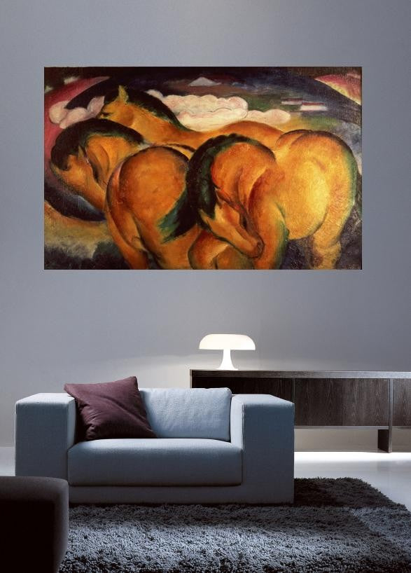 Marc "Little Yellow Horses" (1912) Wall Decal