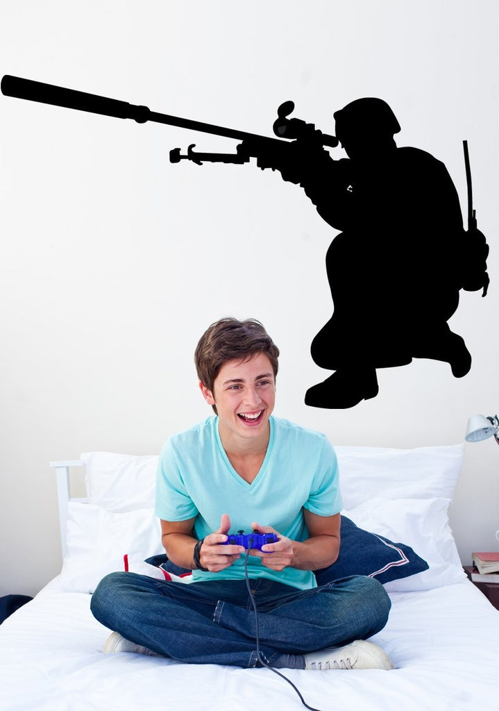 Haynes Military Soldier VI Silhouette Wall Decal Cutout