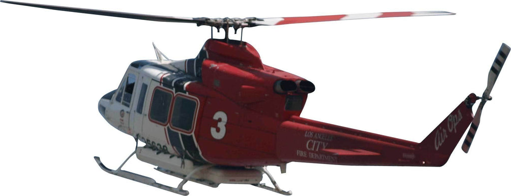 Chibi LAFD Fire 3 Helicopter Wall Decal Cutout