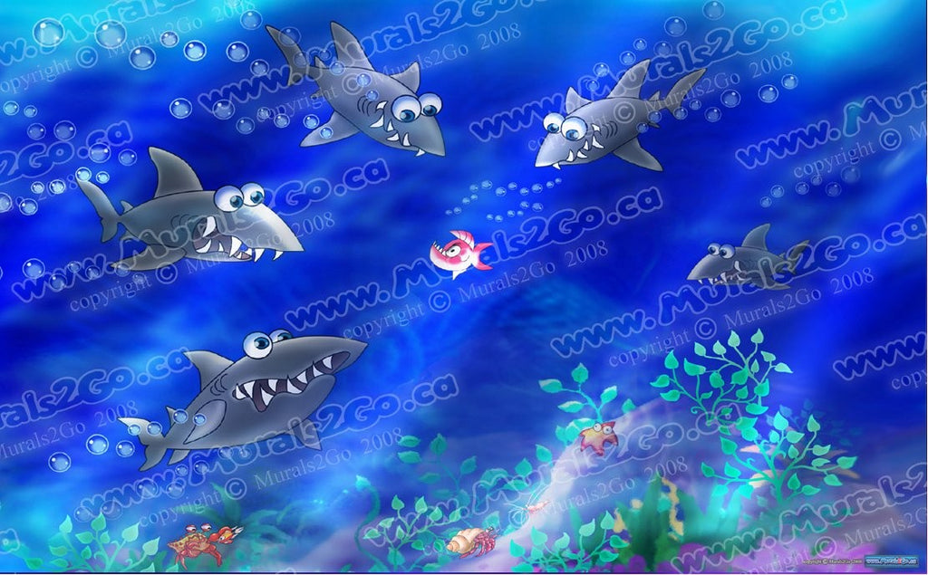 Murals2Go Sharks Wall Decal