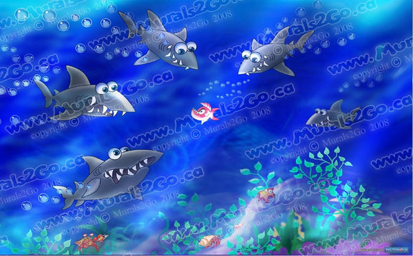 Murals2Go Sharks Wall Decal