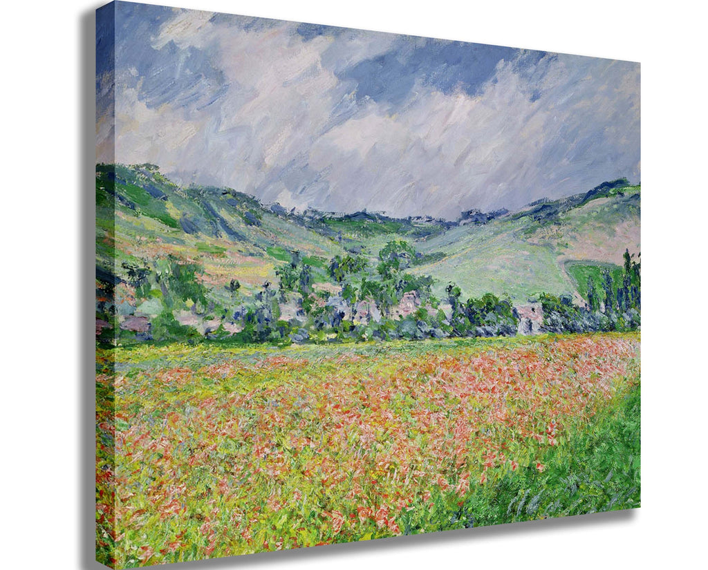 Monet "The Poppy Field Near Giverny" (1885) Canvas Printed