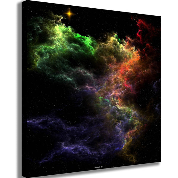 Xzendor7 "Art Stucco Mosaic Nebula Cluster" Canvas Printed