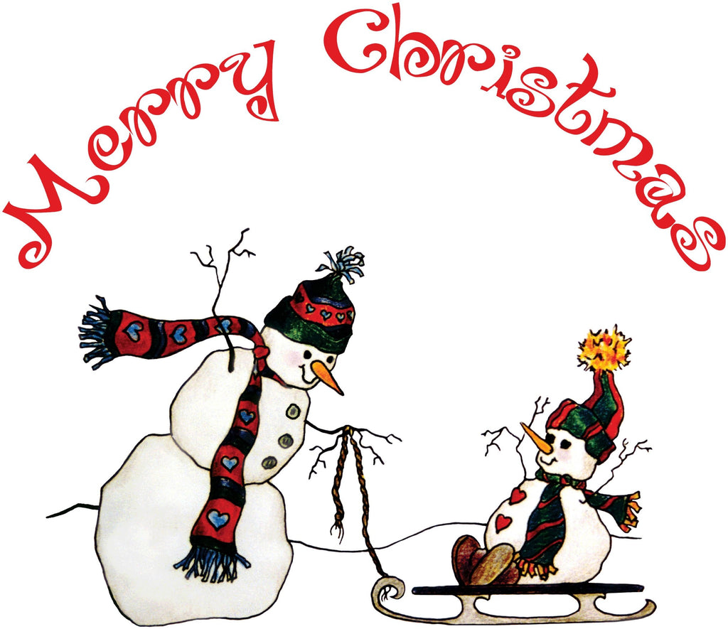 Schmeltzer Snowmen Sledding Wall Decal Cutout