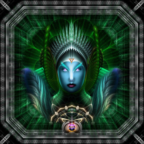 Xzendor7 "Riddian Queen Emerald Portrait" Wall Decal