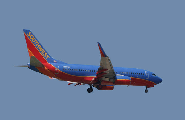 Chibi Southwest 737 Landing Glossy Poster