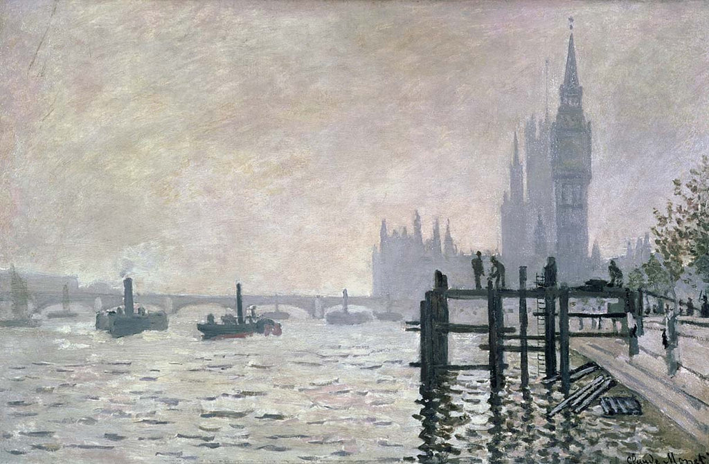 Monet "The Thames Below Westminster" (1871) Glossy Poster