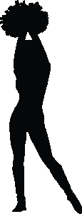 Cheerleader I Silhouette Wall Decal Cutout
