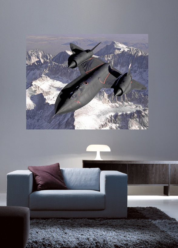 SR-71 Blackbird Glossy Poster Installed