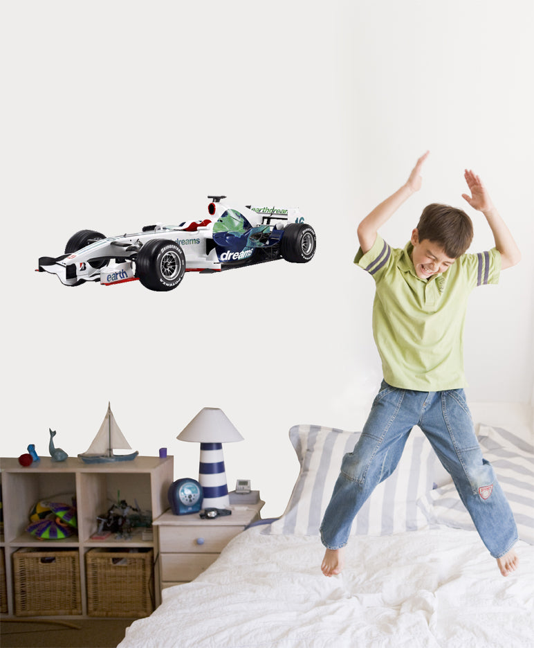 Honda Formula 1 Wall Decal Cutout Installed