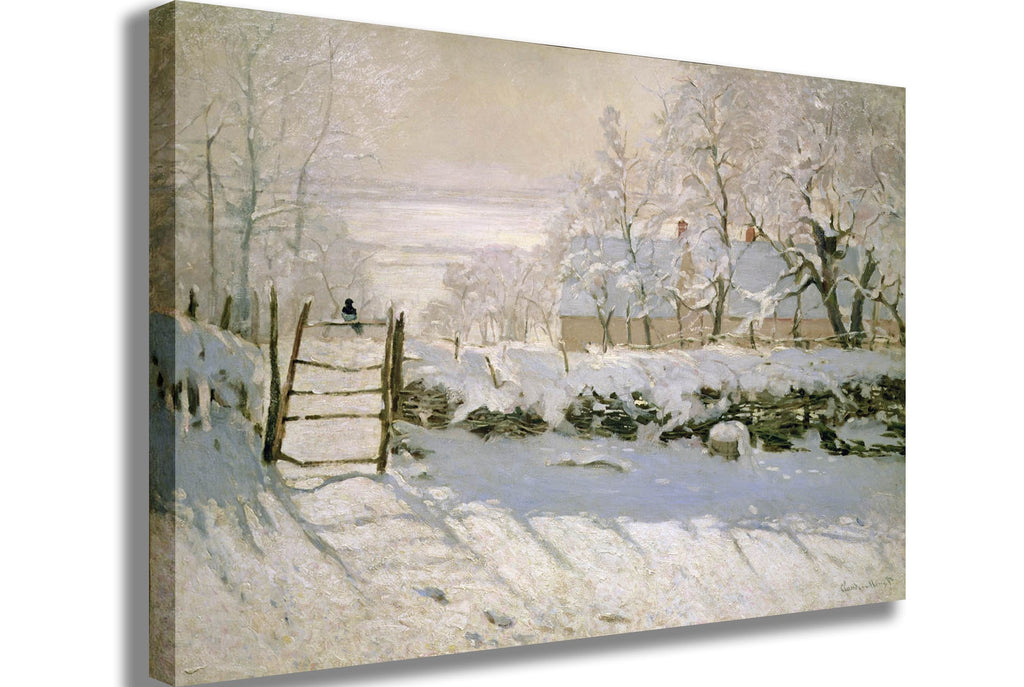 Monet "The Magpie" (1869) Canvas Printed