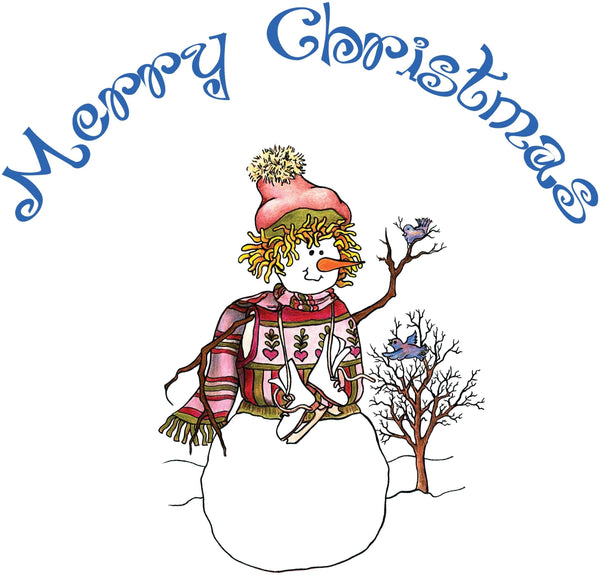 Schmeltzer Snowman Skater Wall Decal Cutout