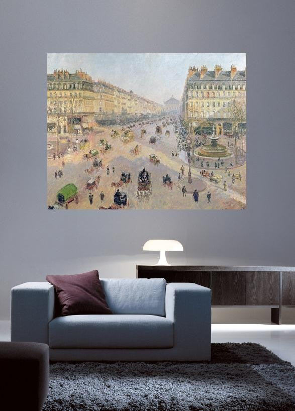 Pissarro "The Avenue de L'Opera" (1880) Glossy Poster