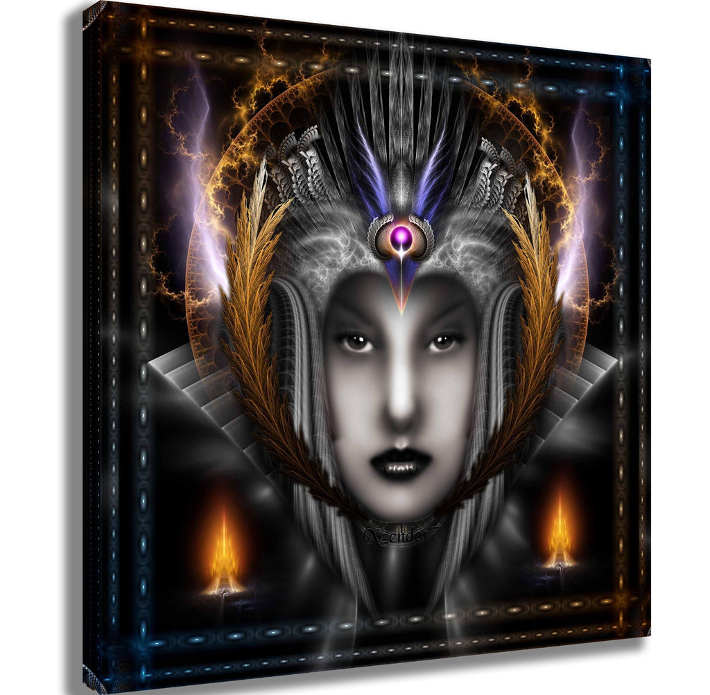 Xzendor7 "Thinosia Queen of Armageddon" Canvas Printed