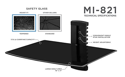 Mount-It! Wall Mounted Shelf Bracket Stand Features