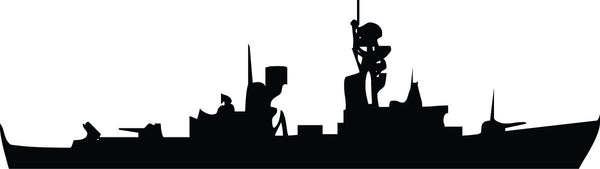 Haynes Destroyer Silhouette Wall Decal Cutout